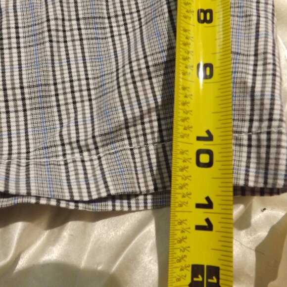 Hurley Shorts Mens 36 Gray/blue Plaid Casual Lightweight Polyester Viscose - Picture 6 of 8